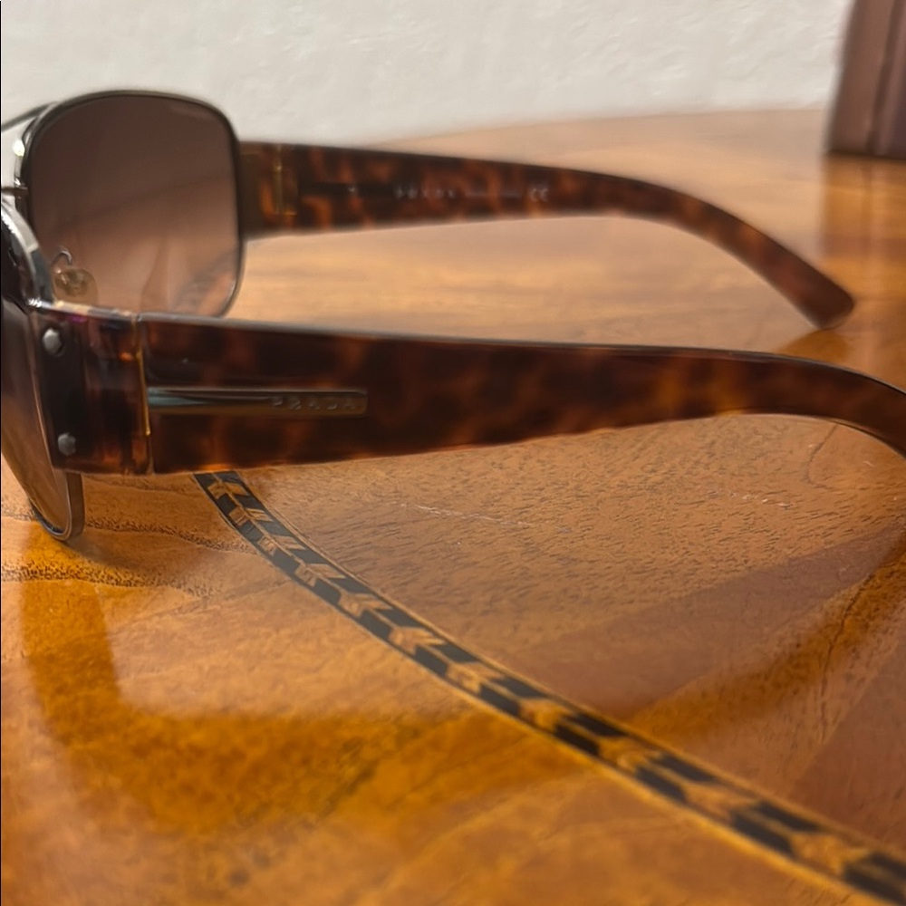 Prada Brown Aviator Glasses with Gradient Lenses - Picture 2 of 5